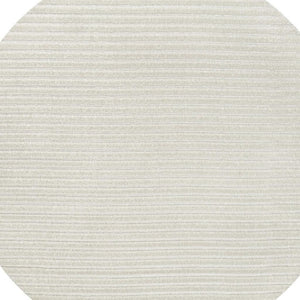 HomeRoots 7' Ivory and Cream Round Striped Area Rug - Versatile Indoor/Outdoor Design for Timeless Style & Durability 704074