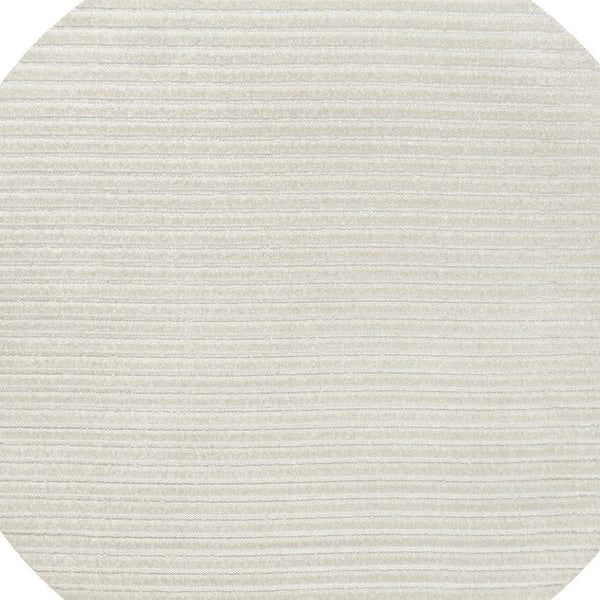 HomeRoots 7' Ivory and Cream Round Striped Area Rug - Versatile Indoor/Outdoor Design for Timeless Style & Durability 704074