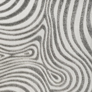 HomeRoots 6' Gray and Ivory Square Abstract Area Rug - Modern Indoor/Outdoor Design for Stylish Spaces 704107
