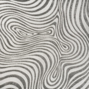 HomeRoots 6' Gray and Ivory Square Abstract Area Rug - Modern Indoor/Outdoor Design for Stylish Spaces 704107