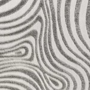 HomeRoots 7' Gray and Ivory Square Abstract Area Rug - Stylish, Durable, Indoor/Outdoor, Geometric Design 704109