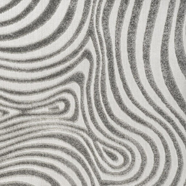 HomeRoots 9' Gray and Ivory Square Abstract Area Rug – Modern Design for Indoor & Outdoor Spaces, Easy Care! 704114