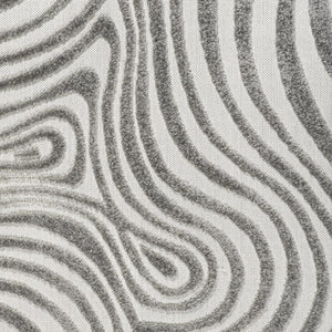 HomeRoots 9' Gray and Ivory Square Abstract Area Rug – Modern Design for Indoor & Outdoor Spaces, Easy Care! 704114