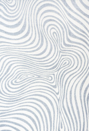 HomeRoots 10' Light Blue and Ivory Abstract Area Rug – Stylish Indoor/Outdoor Design for Modern Spaces 704115