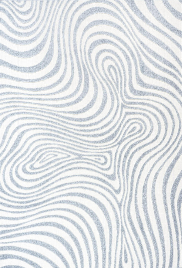 HomeRoots 10' Light Blue and Ivory Abstract Area Rug – Stylish Indoor/Outdoor Design for Modern Spaces 704115