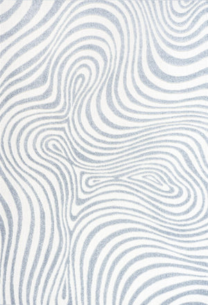 HomeRoots 12' X 15' Light Blue Ivory Abstract Area Rug - Stylish Indoor/Outdoor Design, Durable & Easy Care 704117