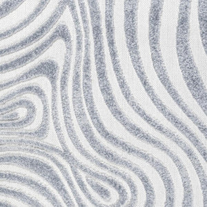 HomeRoots 5' Light Blue and Ivory Abstract Square Area Rug - Stylish Indoor/Outdoor Durable Design for Modern Spaces 704121