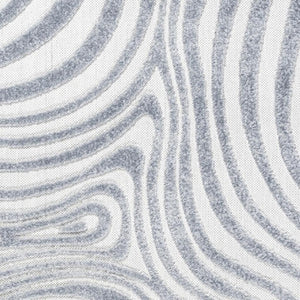 HomeRoots 7' Light Blue & Ivory Abstract Square Area Rug - Modern Design for Indoor & Outdoor Spaces, Easy Care! 704126