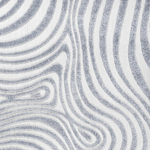 HomeRoots 7' Light Blue & Ivory Abstract Square Area Rug - Modern Design for Indoor & Outdoor Spaces, Easy Care! 704126