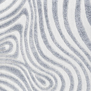 HomeRoots 9' Light Blue and Ivory Abstract Square Area Rug - Modern Geometric Design for Indoor/Outdoor Spaces 704131