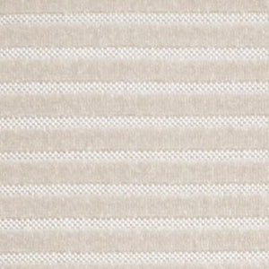 HomeRoots 12' X 18' Ivory and Cream Striped Area Rug - Durable, Stylish Indoor/Outdoor Design for Any Space 704135