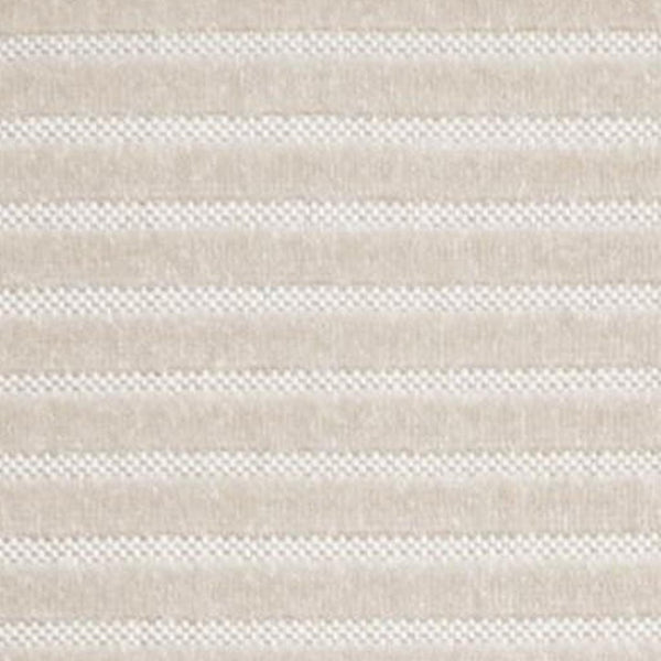 HomeRoots 12' X 18' Ivory and Cream Striped Area Rug - Durable, Stylish Indoor/Outdoor Design for Any Space 704135