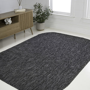 HomeRoots 6' X 9' Dark Gray Area Rug - Stylish, All-Weather Indoor/Outdoor Rug for Patios, Kitchens, and More! 704151