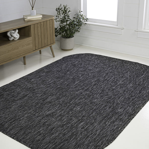 HomeRoots 6' X 9' Dark Gray Area Rug - Stylish, All-Weather Indoor/Outdoor Rug for Patios, Kitchens, and More! 704151