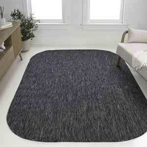 HomeRoots 9' X 12' Dark Gray Indoor/Outdoor Area Rug – Stylish, Durable, Versatile & Easy-Care for Any Space! 704153