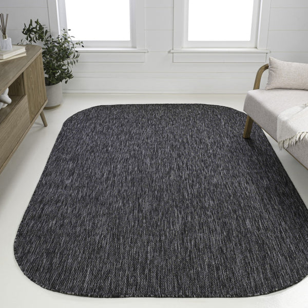 HomeRoots 9' X 12' Dark Gray Indoor/Outdoor Area Rug – Stylish, Durable, Versatile & Easy-Care for Any Space! 704153