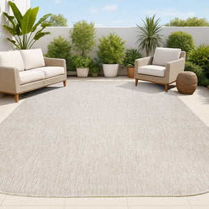 HomeRoots 6' X 9' Beige Indoor Outdoor Area Rug - Durable, Stylish, Low-Maintenance, Perfect for Any Space 704156