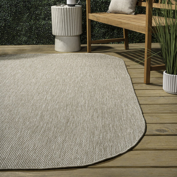 HomeRoots 6' X 9' Beige Indoor Outdoor Area Rug - Durable, Stylish, Low-Maintenance, Perfect for Any Space 704156