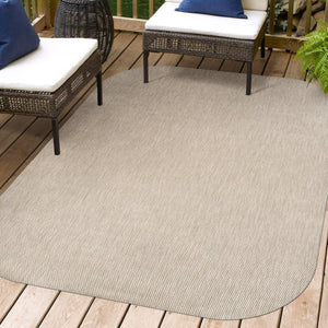 HomeRoots 6' X 9' Beige Indoor Outdoor Area Rug - Durable, Stylish, Low-Maintenance, Perfect for Any Space 704156