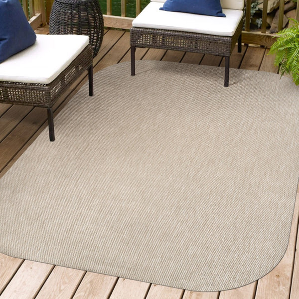HomeRoots 6' X 9' Beige Indoor Outdoor Area Rug - Durable, Stylish, Low-Maintenance, Perfect for Any Space 704156