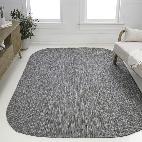 HomeRoots 8' X 10' Gray Indoor Outdoor Area Rug - Durable, Stylish, and Versatile for Any Home Decor Space 704162