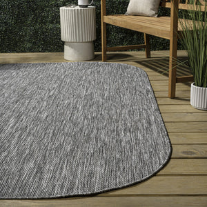 HomeRoots 8' X 10' Gray Indoor Outdoor Area Rug - Durable, Stylish, and Versatile for Any Home Decor Space 704162