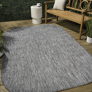 HomeRoots 8' X 10' Gray Indoor Outdoor Area Rug - Durable, Stylish, and Versatile for Any Home Decor Space 704162