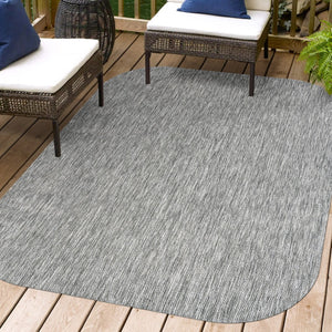 HomeRoots 8' X 10' Gray Indoor Outdoor Area Rug - Durable, Stylish, and Versatile for Any Home Decor Space 704162