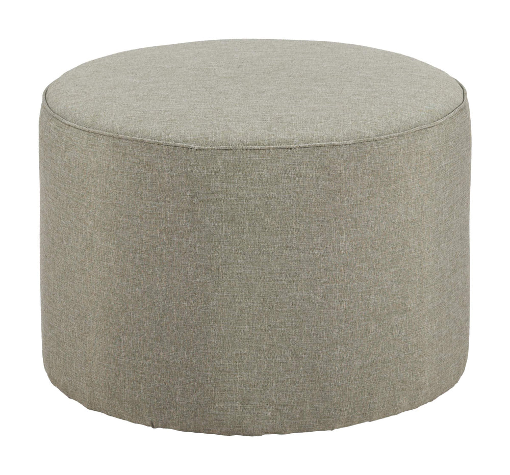Zuo Modern Moxy Outdoor Indoor Square Ottoman Olefin Upholstered Steel Frame Accent Seat 704171