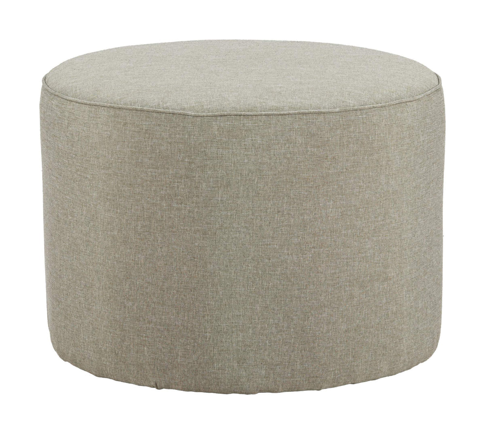 Zuo Modern Moxy Outdoor Indoor Square Ottoman Olefin Upholstered Steel Frame Accent Seat 704171