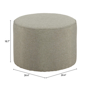 Moxy Outdoor Indoor Square Ottoman Olefin Upholstered Steel Frame Accent Seat
