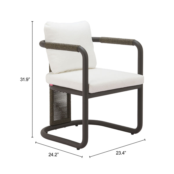Ciel Outdoor Woven Rattan Dining Chairs Set of 2 with Aluminum Frame Patio Seating