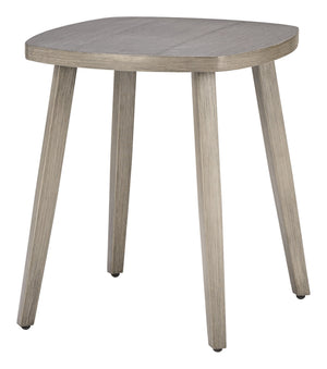 Zuo Modern Foret Outdoor Aluminum Side Table Faux Wood Top Weather Resistant Patio Accent 704205