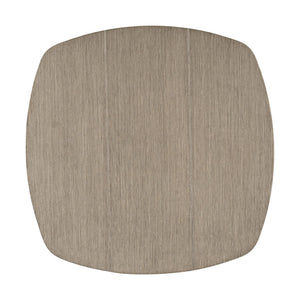 Foret Outdoor Aluminum Side Table Faux Wood Top Weather Resistant Patio Accent