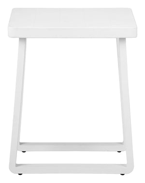 Welt Outdoor Aluminum Side Table Powder Coated Modern Patio Accent for Balcony