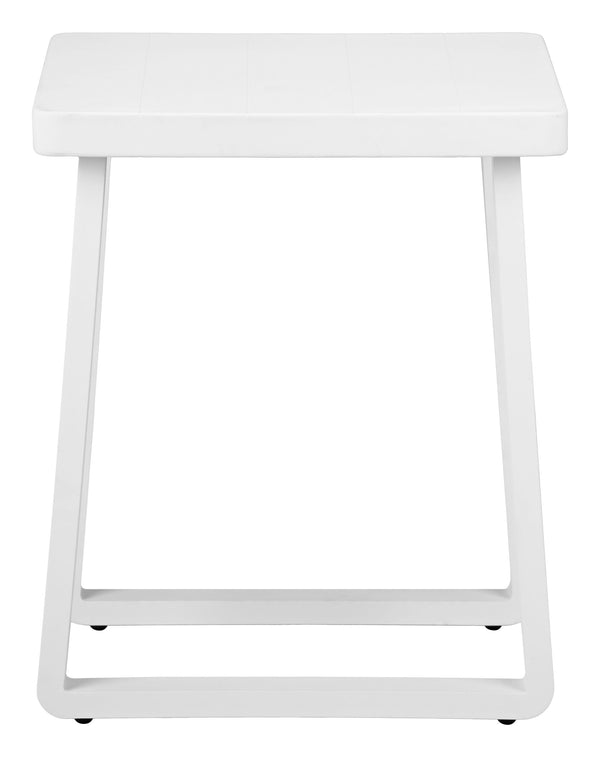 Welt Outdoor Aluminum Side Table Powder Coated Modern Patio Accent for Balcony