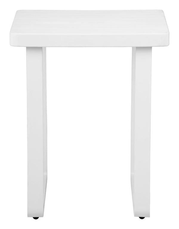 Welt Outdoor Aluminum Side Table Powder Coated Modern Patio Accent for Balcony