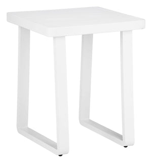Welt Outdoor Aluminum Side Table Powder Coated Modern Patio Accent for Balcony