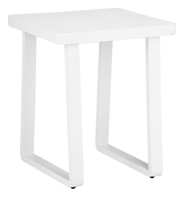 Welt Outdoor Aluminum Side Table Powder Coated Modern Patio Accent for Balcony