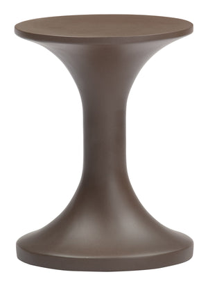 Zuo Modern Arka Outdoor Side Table Faux Terrazzo Poly Cement Round Accent for Patio Lounge 704208
