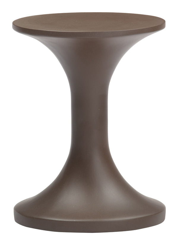 Zuo Modern Arka Outdoor Side Table Faux Terrazzo Poly Cement Round Accent for Patio Lounge 704208