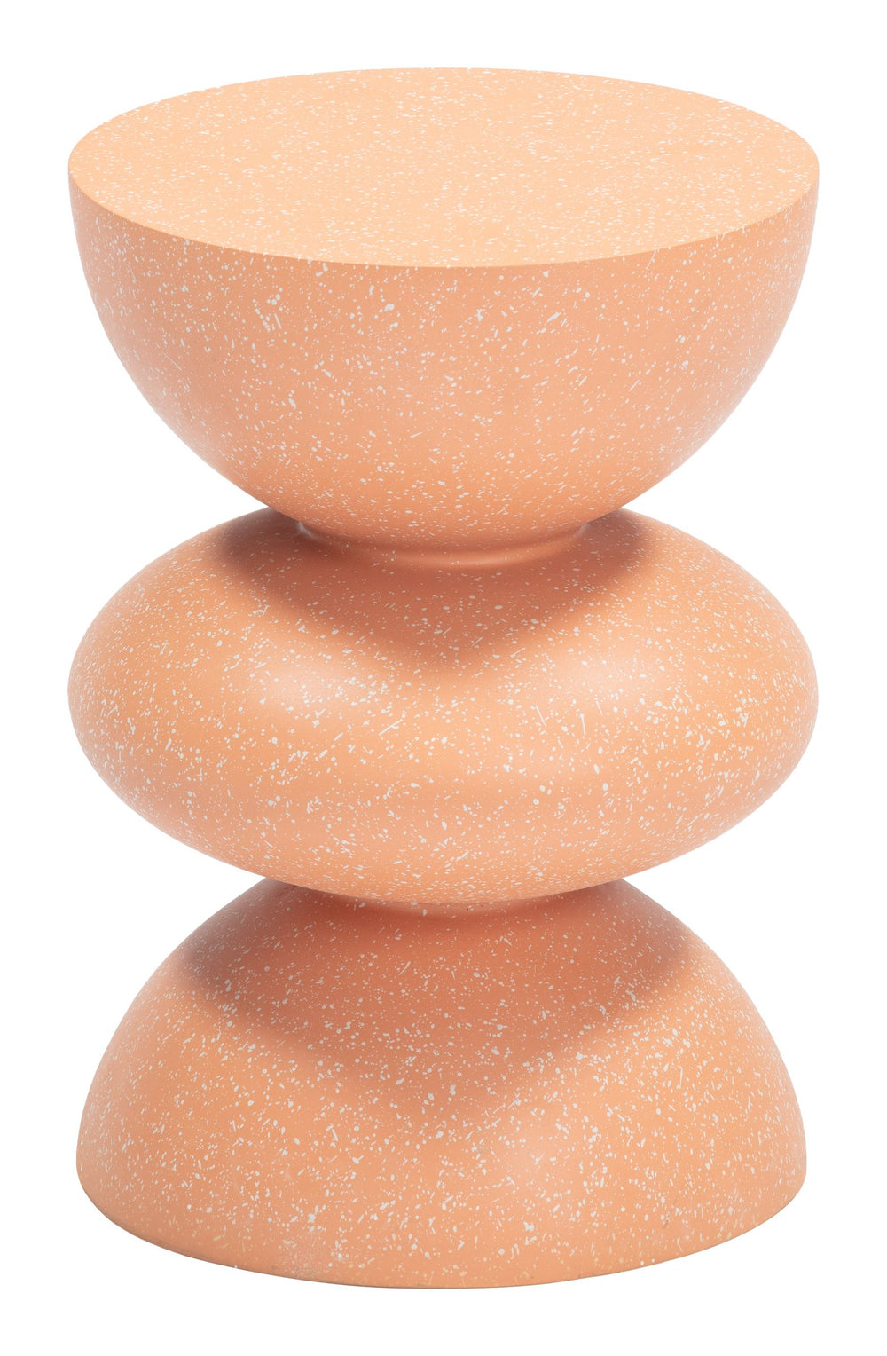 Zuo Modern Tressa Outdoor Side Table Faux Terrazzo Poly Cement Patio Accent Weather Resistant 704209