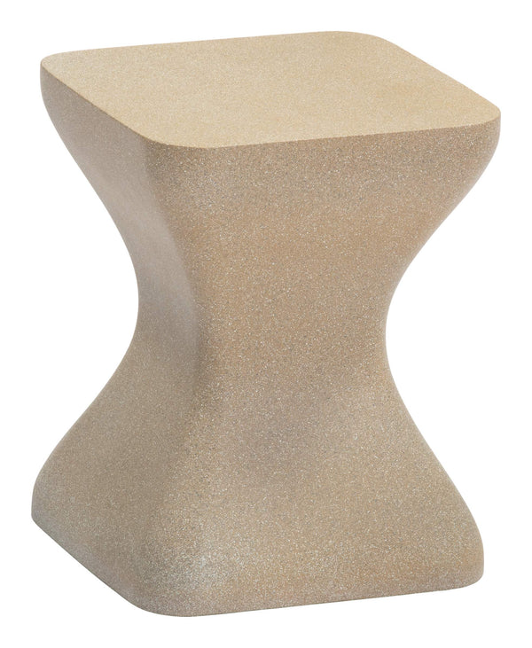Zuo Modern Mura Outdoor Side Table Faux Terrazzo Poly Cement Accent for Patio or Poolside 704210