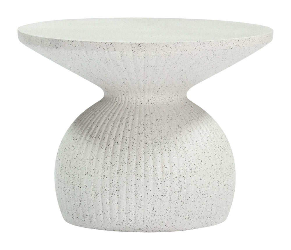 Zuo Modern Corza Round Outdoor Coffee Table Faux Terrazzo Poly Cement Patio Accent 704211