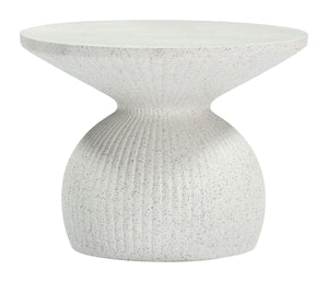 Zuo Modern Corza Round Outdoor Coffee Table Faux Terrazzo Poly Cement Patio Accent 704211