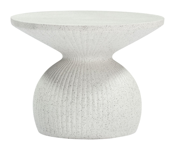 Zuo Modern Corza Round Outdoor Coffee Table Faux Terrazzo Poly Cement Patio Accent 704211