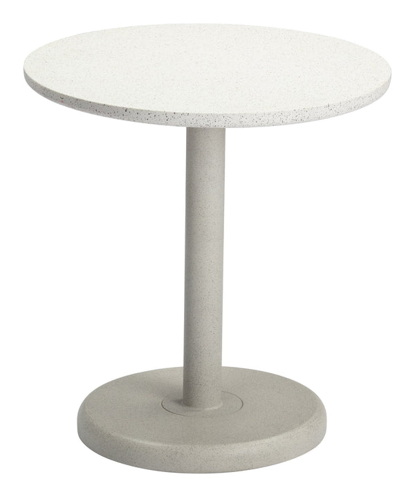 Zuo Modern Liora Outdoor Bistro Table Round Terrazzo Cement Top Weather Resistant Steel Base 704212