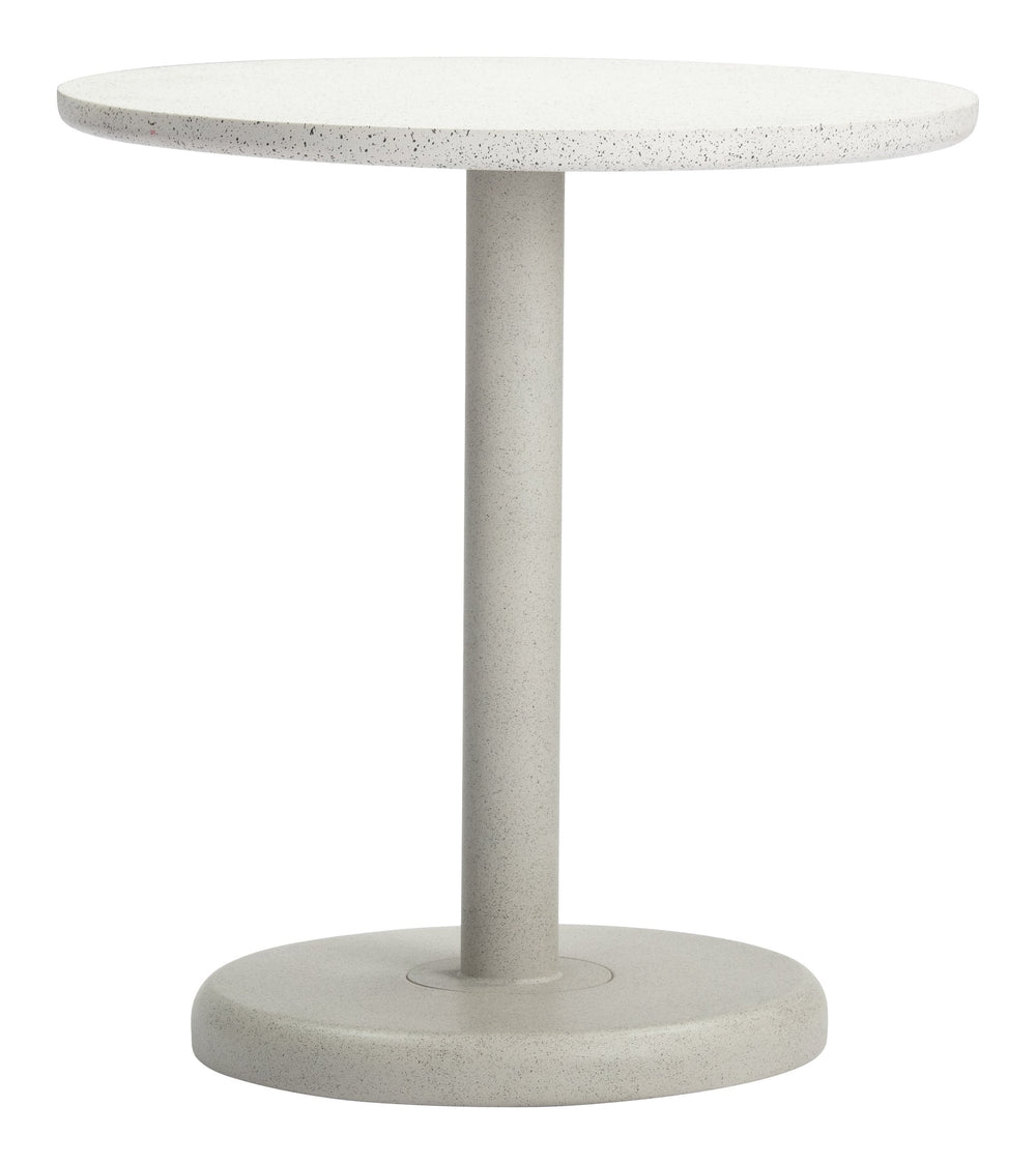 Zuo Modern Liora Outdoor Bistro Table Round Terrazzo Cement Top Weather Resistant Steel Base 704212