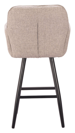 Sieve Outdoor Swivel Barstool with Olefin Fabric and Aluminum Frame for Patio Use