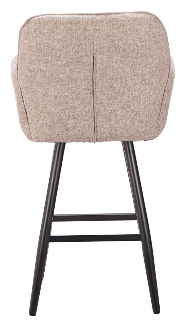 Sieve Outdoor Swivel Barstool with Olefin Fabric and Aluminum Frame for Patio Use